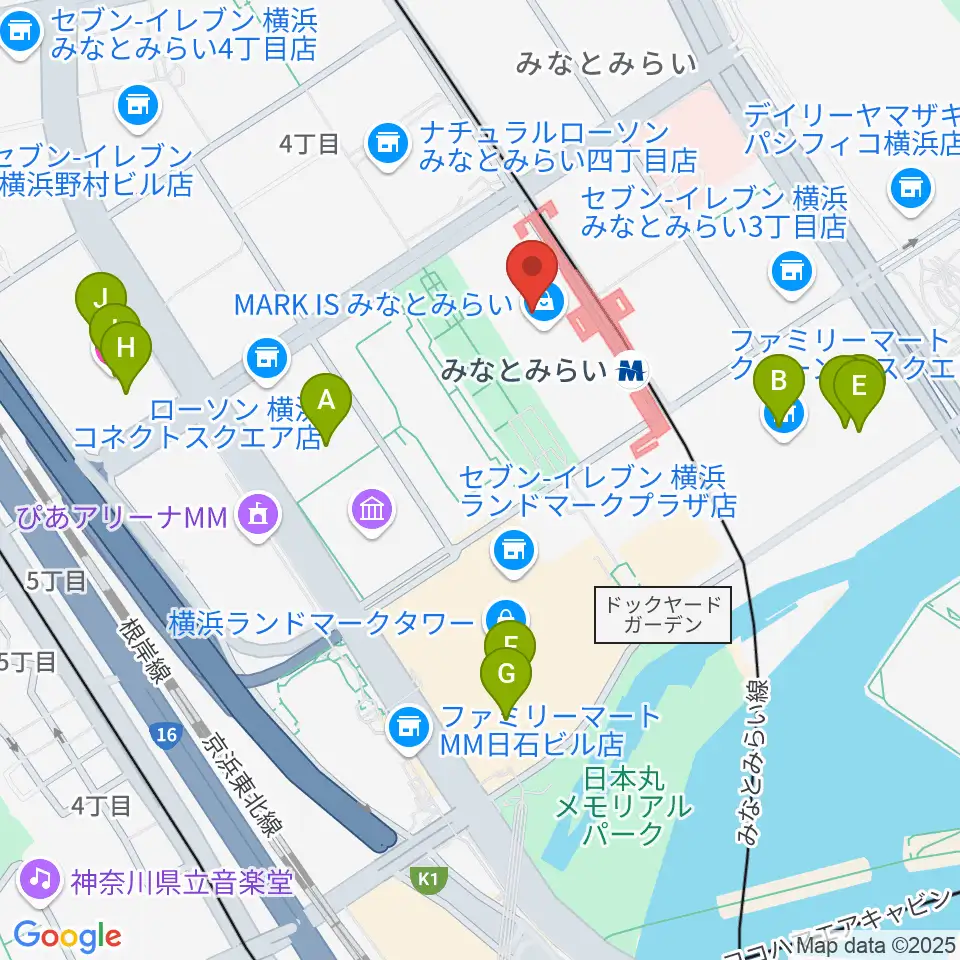 ローソン・ユナイテッドシネマ STYLE-S みなとみらい周辺のホテル一覧地図
