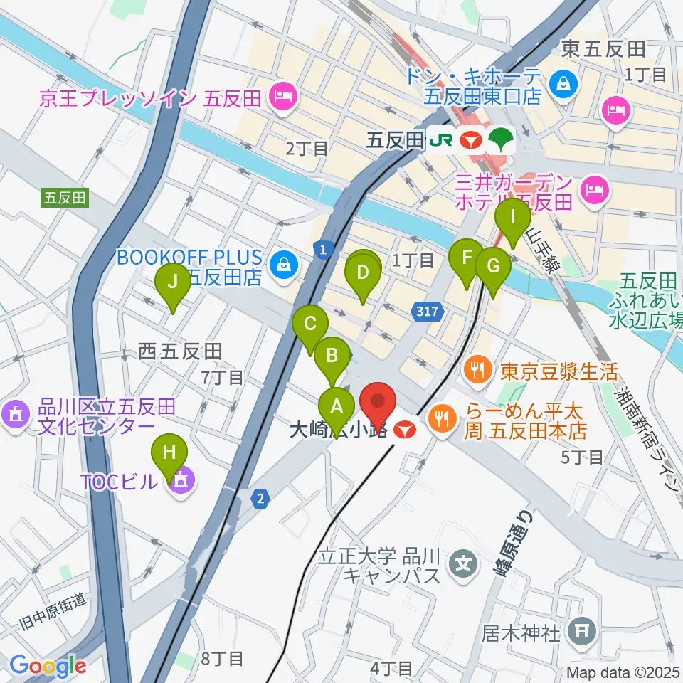 シティホール&ギャラリー五反田周辺のホテル一覧地図