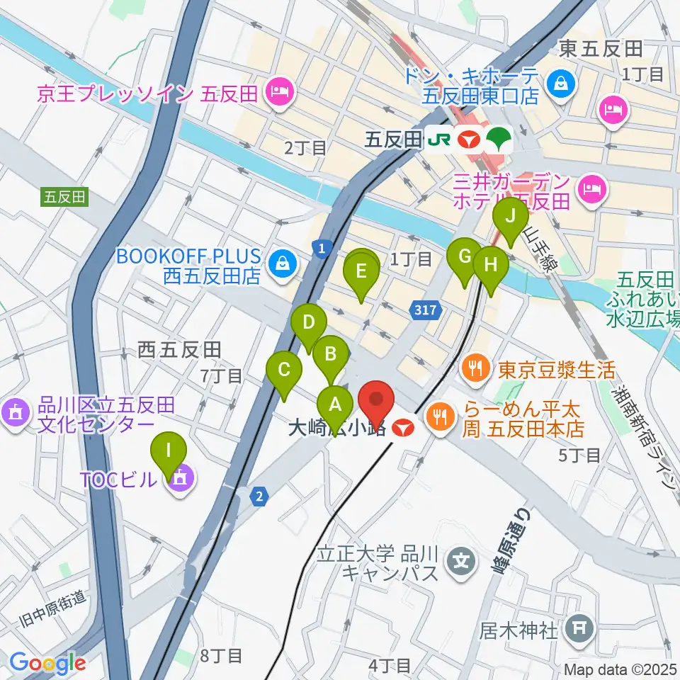 シティホール&ギャラリー五反田周辺のホテル一覧地図