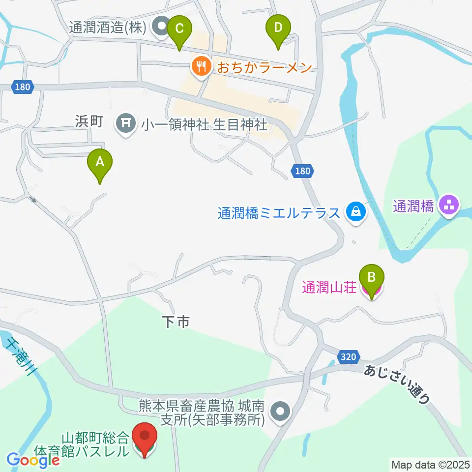 山都町総合体育館パスレル周辺のホテル一覧地図