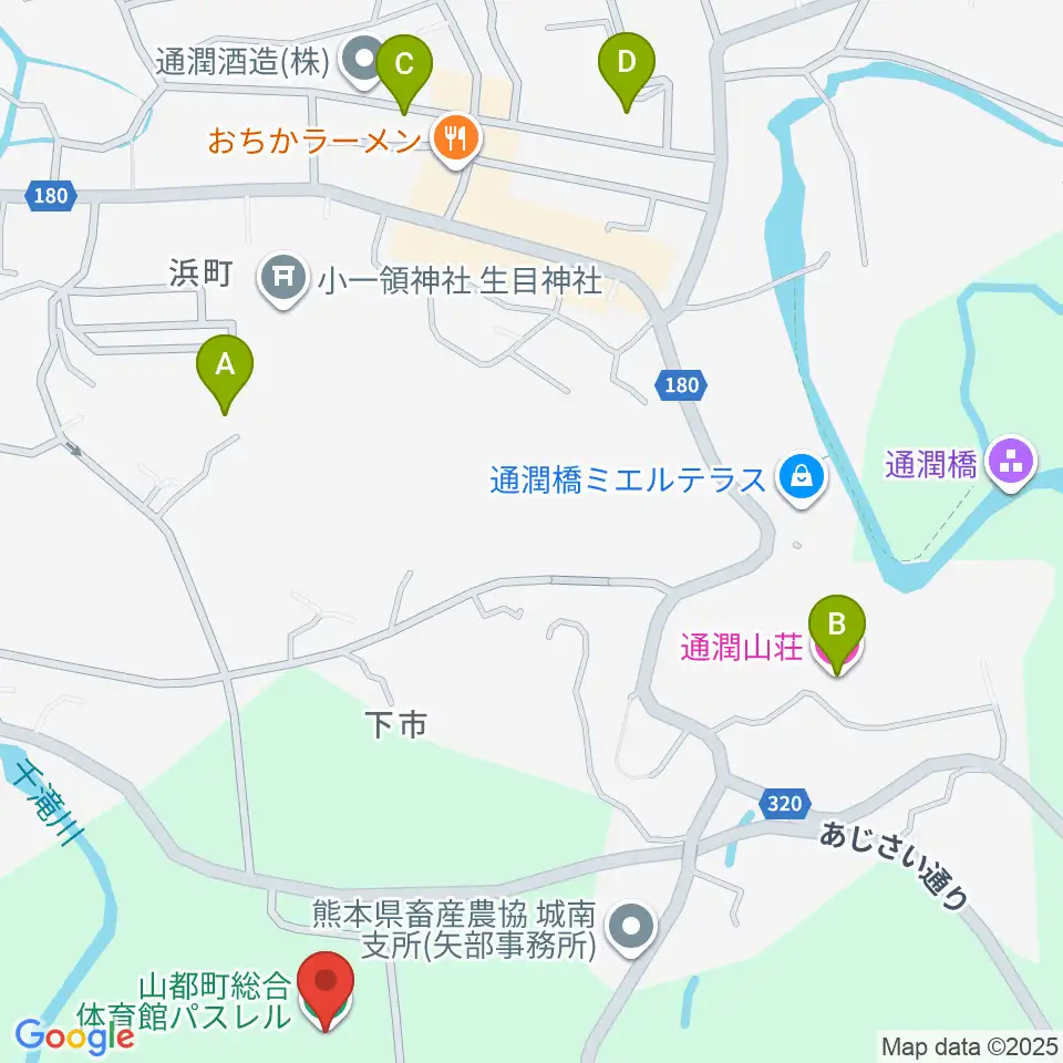 山都町総合体育館パスレル周辺のホテル一覧地図