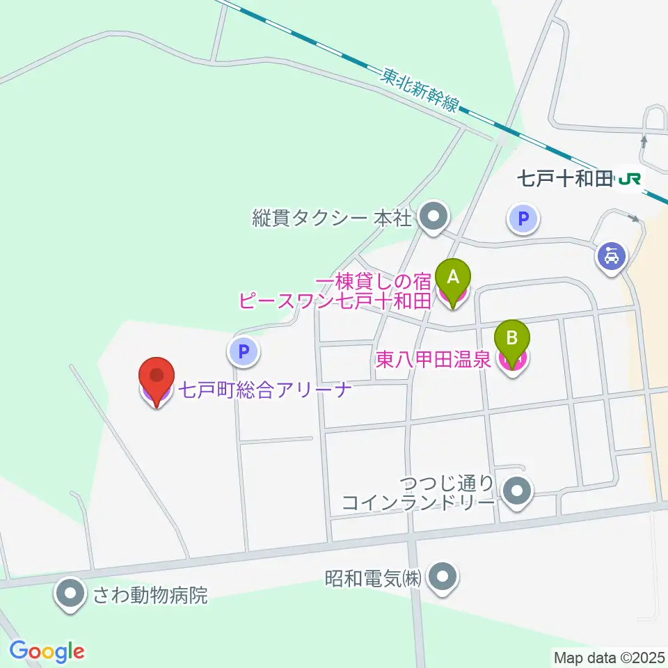 七戸町総合アリーナ周辺のホテル一覧地図