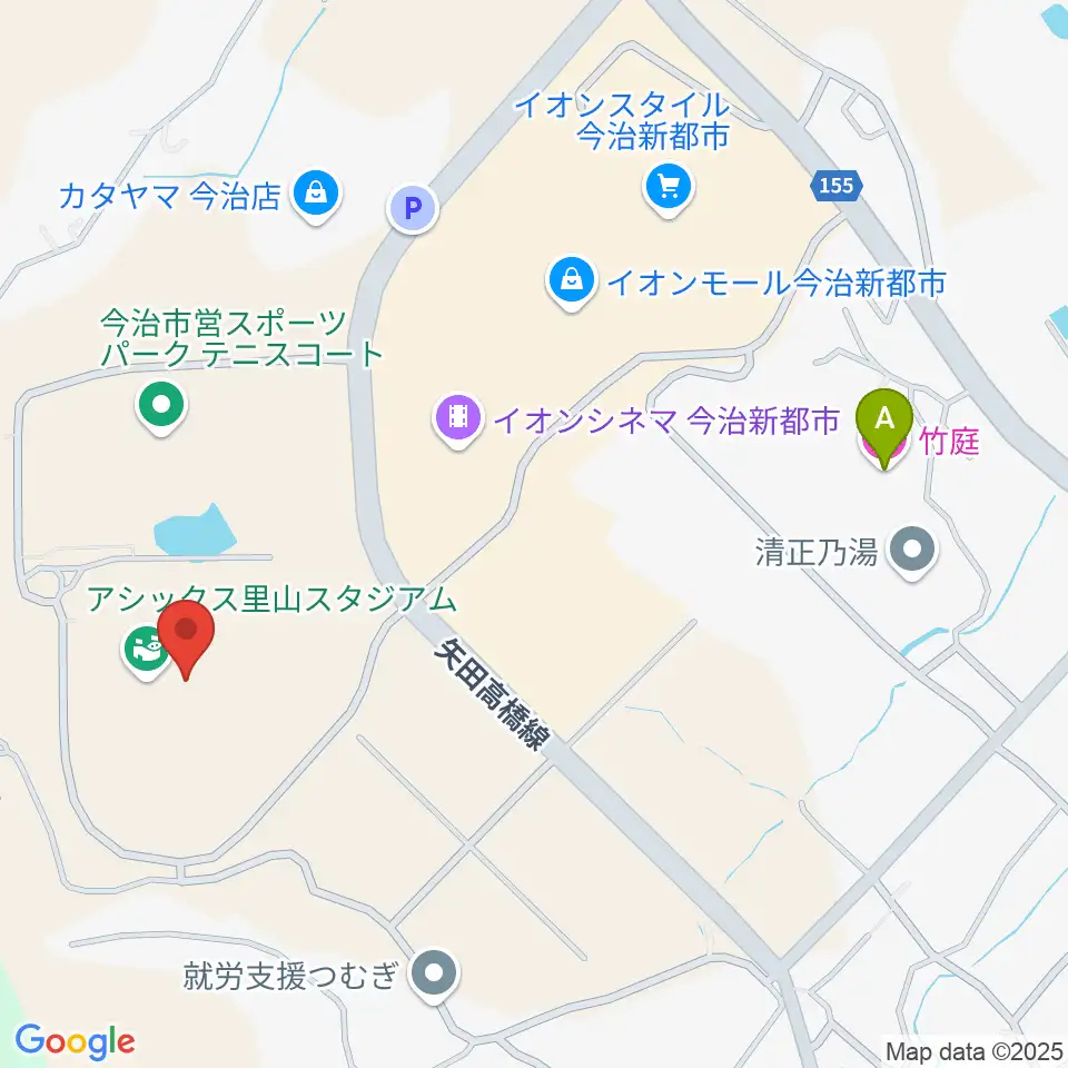 アシックス里山スタジアム周辺のホテル一覧地図