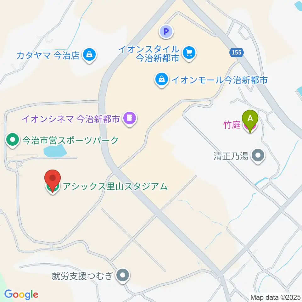 アシックス里山スタジアム周辺のホテル一覧地図