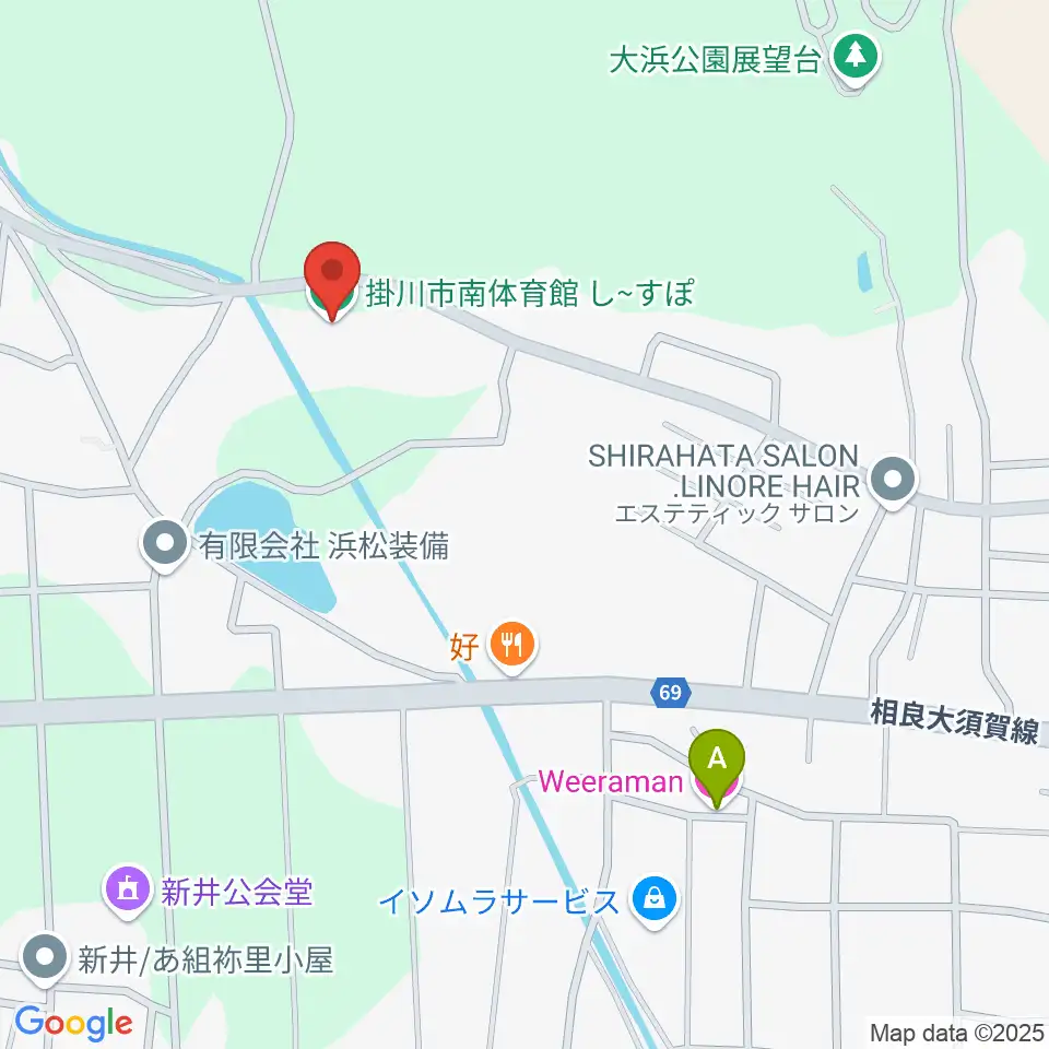 掛川市南体育館し～すぽ周辺のホテル一覧地図