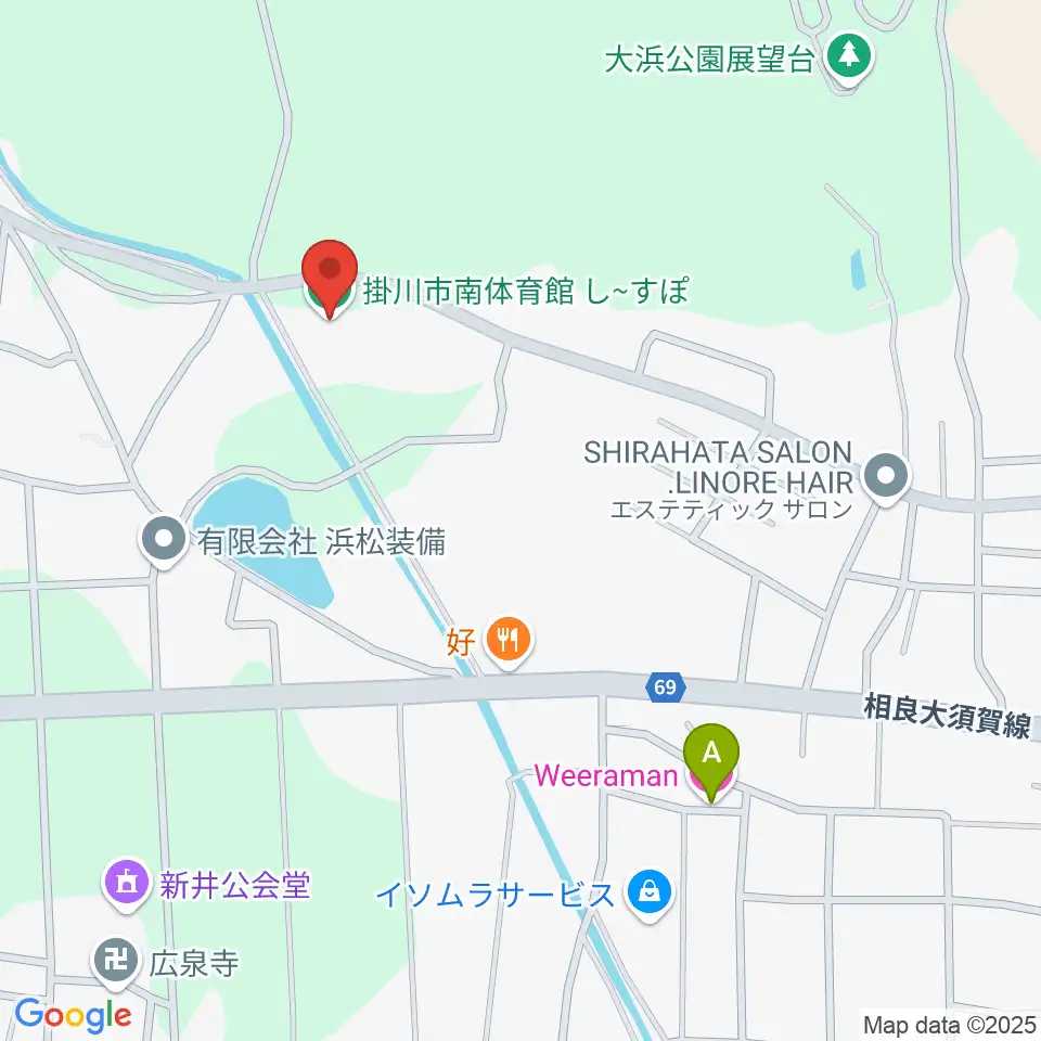 掛川市南体育館し～すぽ周辺のホテル一覧地図