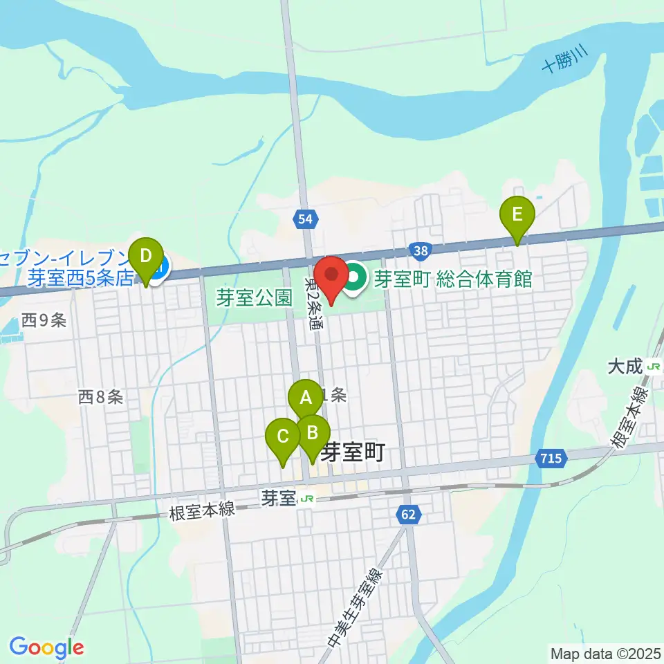 芽室町温水プール周辺のホテル一覧地図