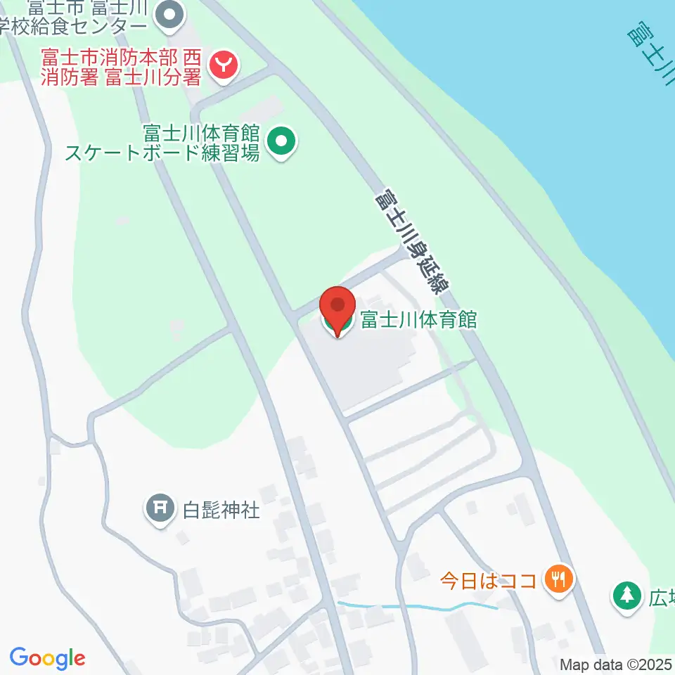 富士市立富士川体育館周辺のホテル一覧地図