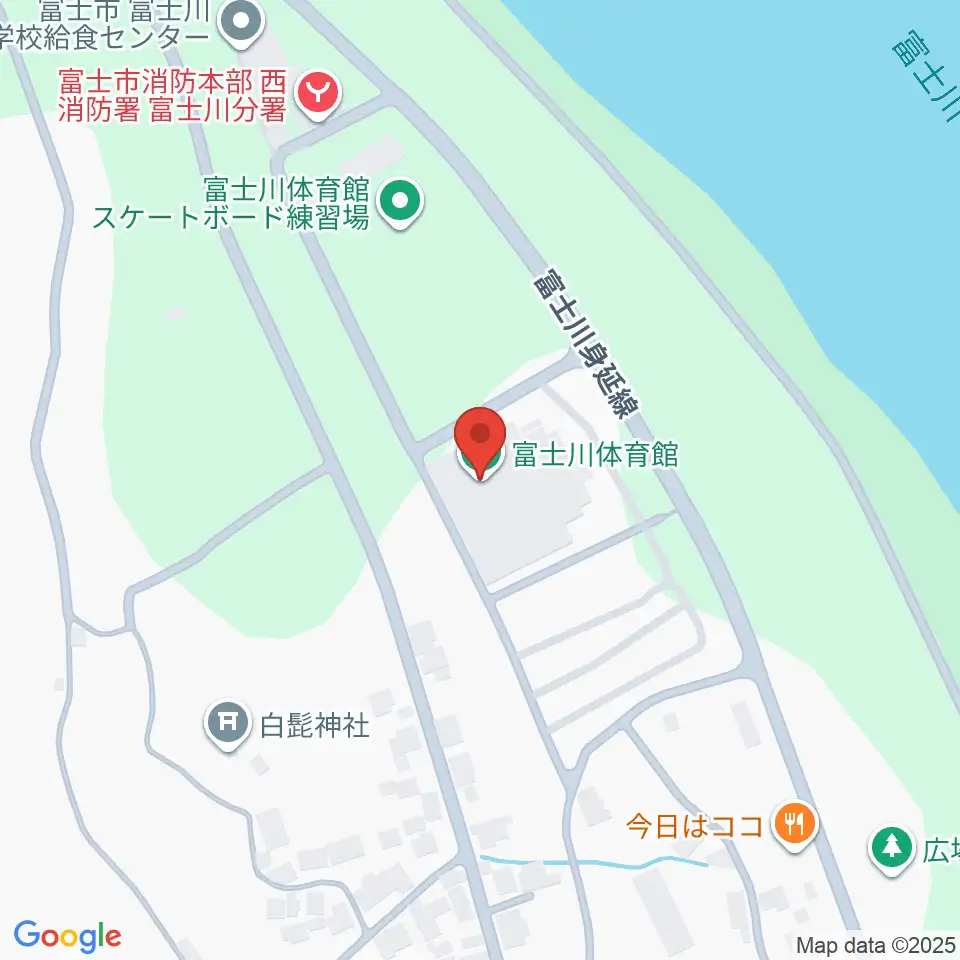 富士市立富士川体育館周辺のホテル一覧地図
