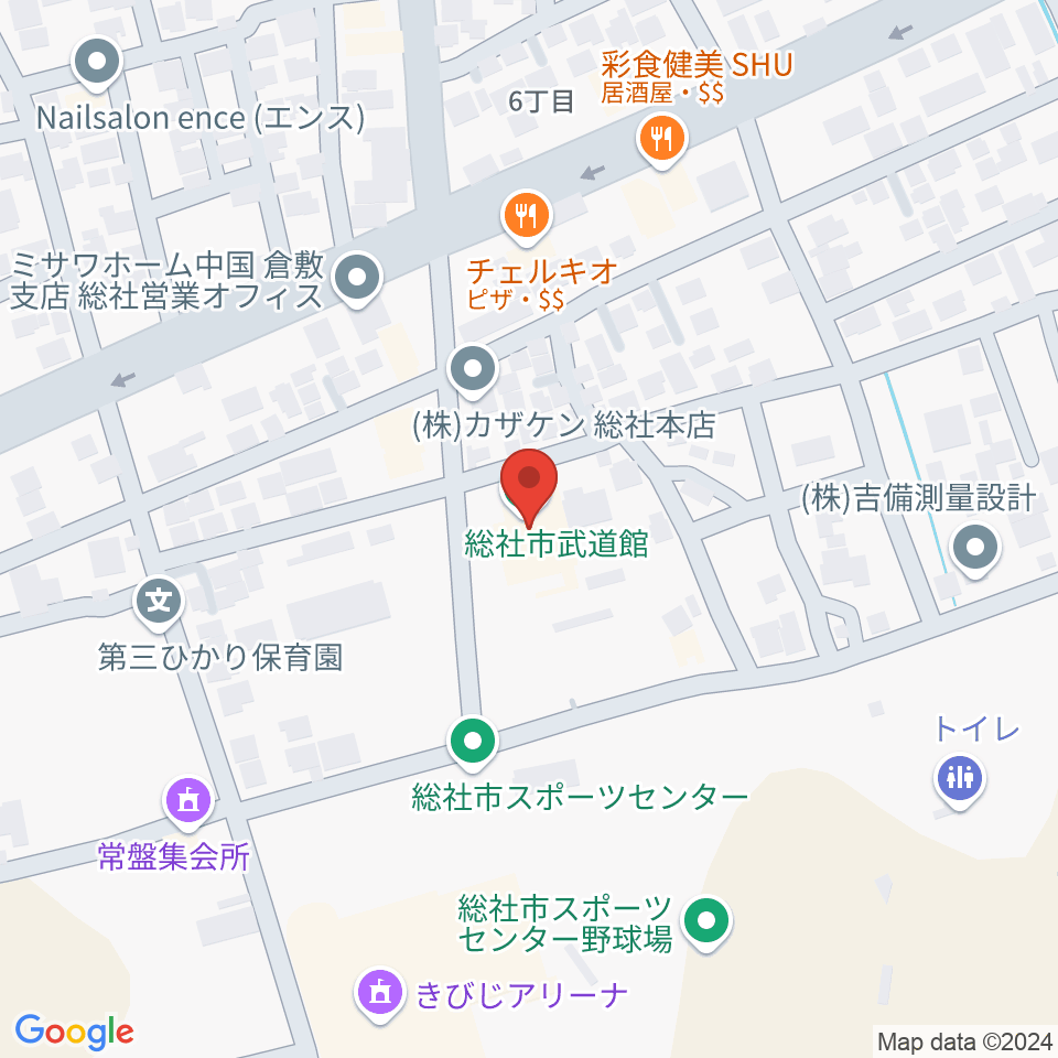 総社市武道館周辺のホテル一覧地図