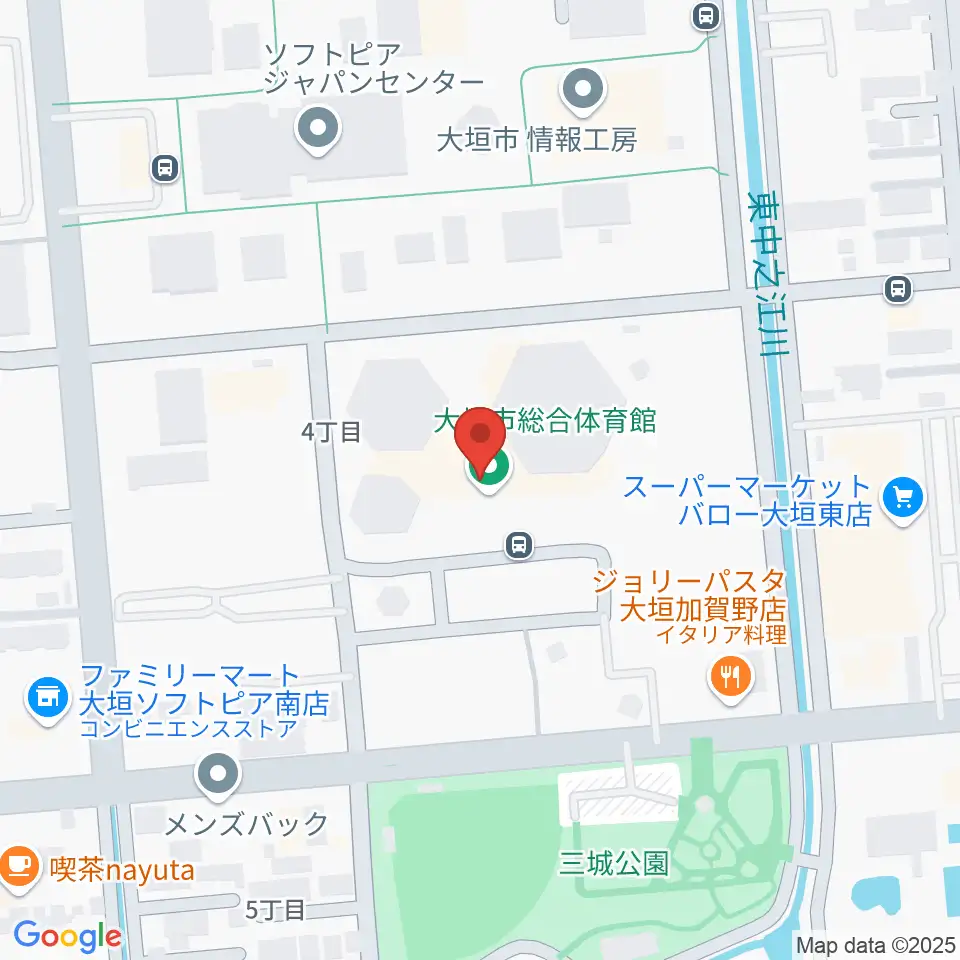大垣市総合体育館周辺のホテル一覧地図