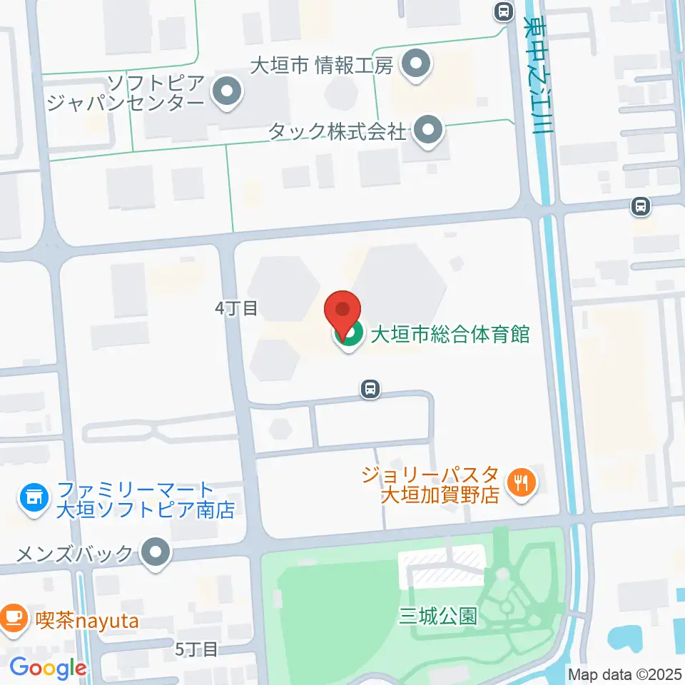 大垣市総合体育館周辺のホテル一覧地図