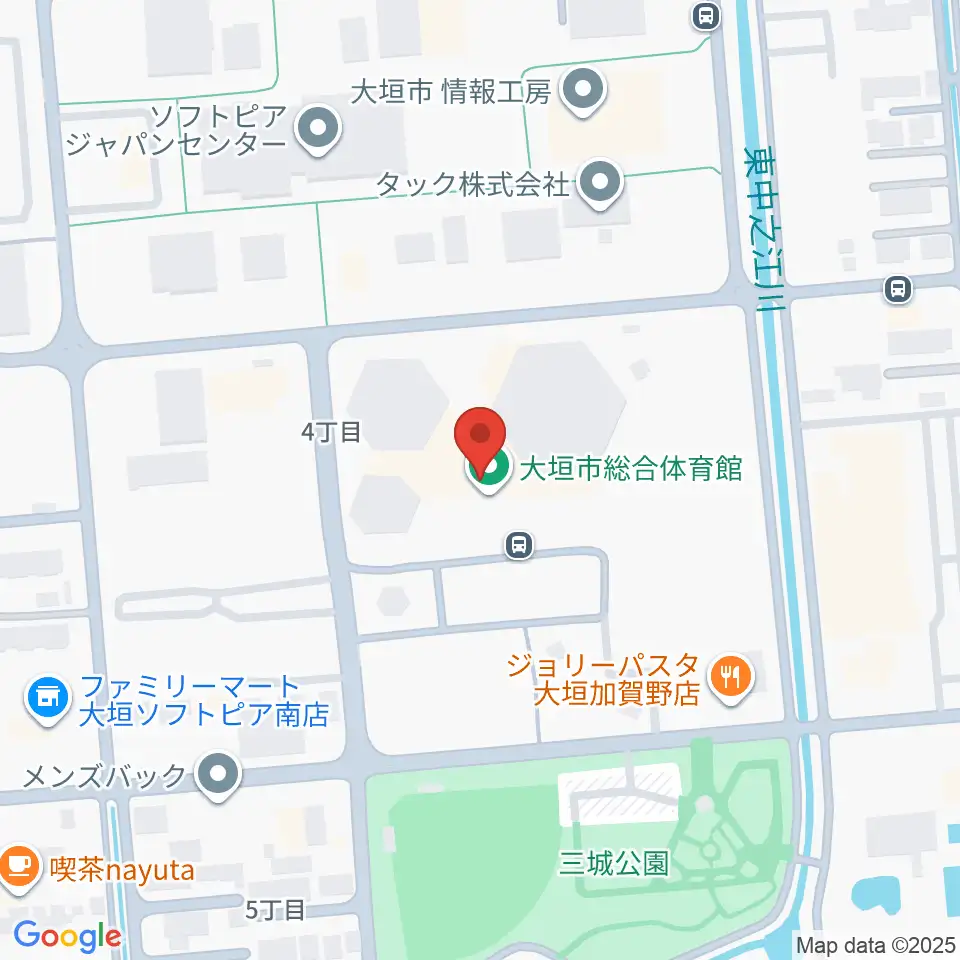 大垣市総合体育館周辺のホテル一覧地図