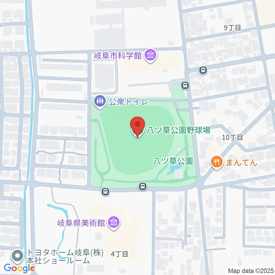 八ツ草公園野球場周辺のホテル一覧地図