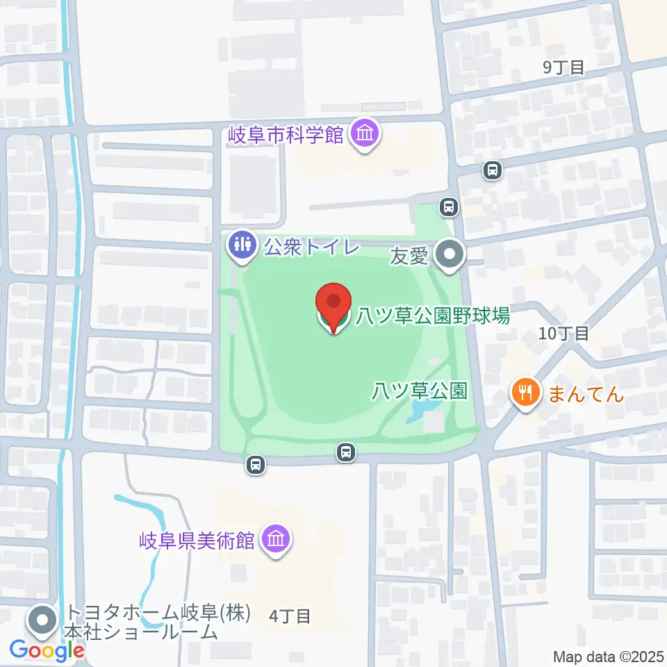八ツ草公園野球場周辺のホテル一覧地図