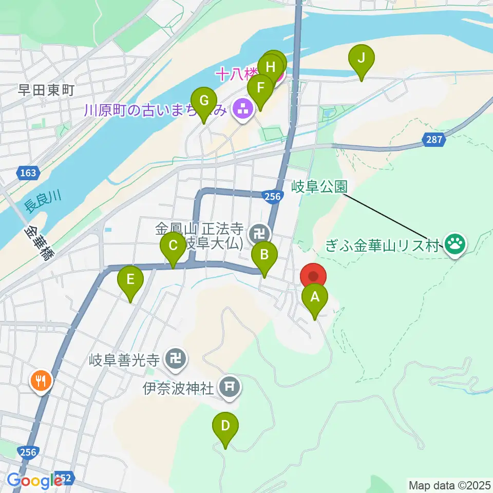 岐阜県歴史資料館周辺のホテル一覧地図
