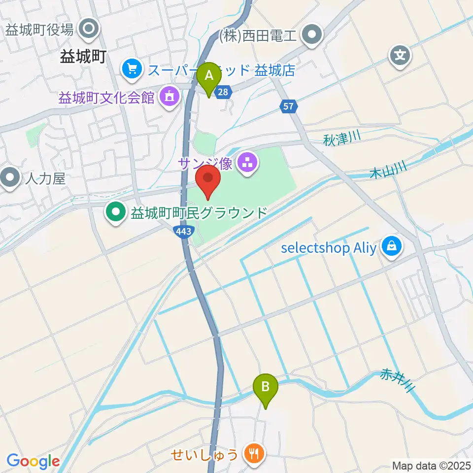 益城町総合体育館周辺のホテル一覧地図