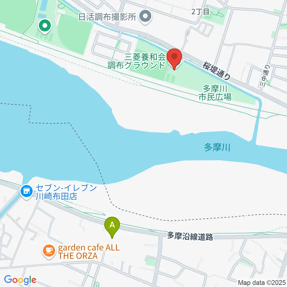 三菱養和会 調布グラウンド周辺のホテル一覧地図