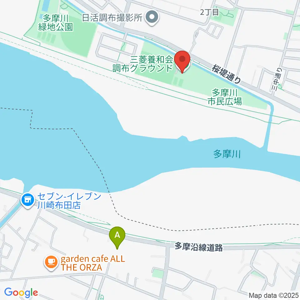三菱養和会 調布グラウンド周辺のホテル一覧地図