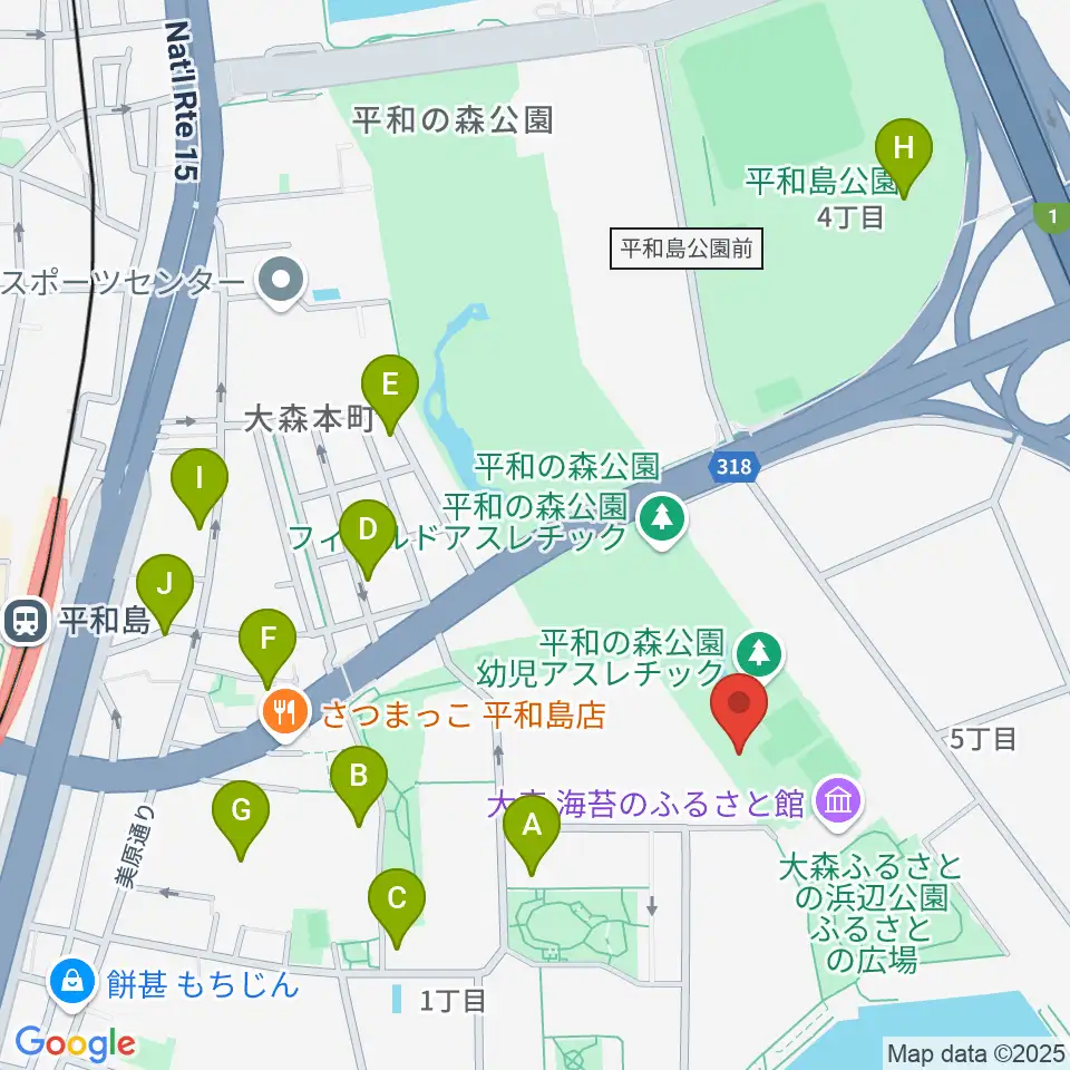 平和の森公園 弓道場・アーチェリー場周辺のホテル一覧地図