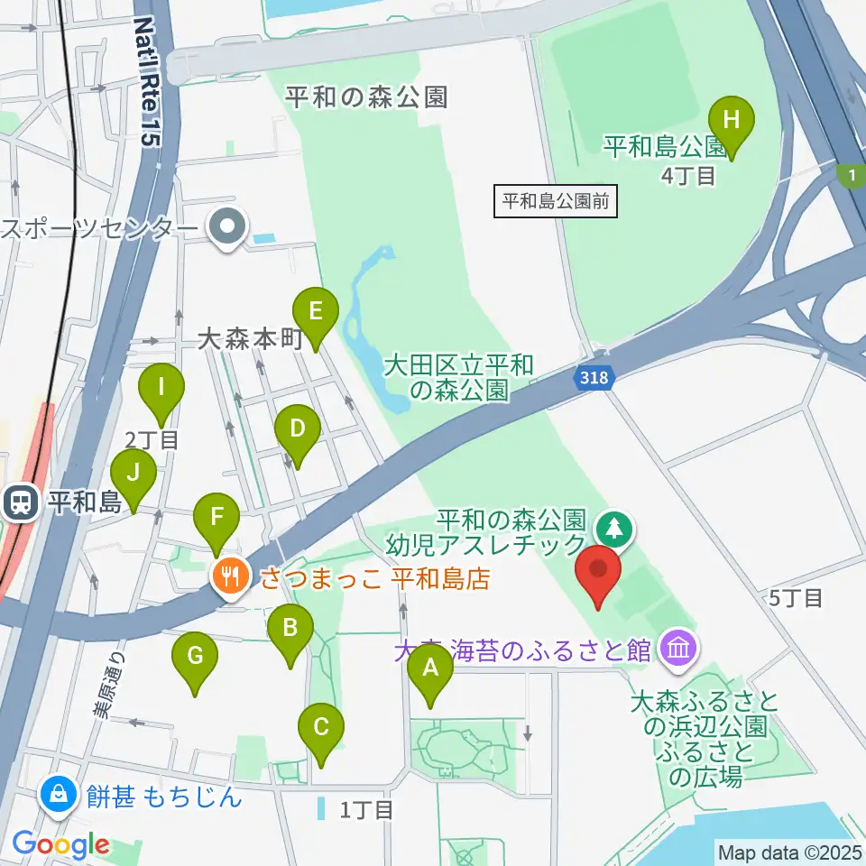 平和の森公園 弓道場･アーチェリー場周辺のホテル一覧地図