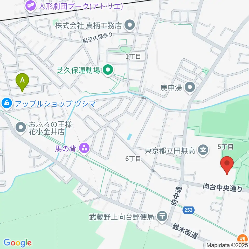 西東京市総合体育館周辺のホテル一覧地図