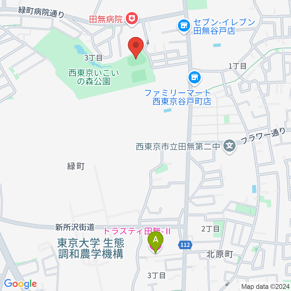 西東京いこいの森公園ボール広場周辺のホテル一覧地図