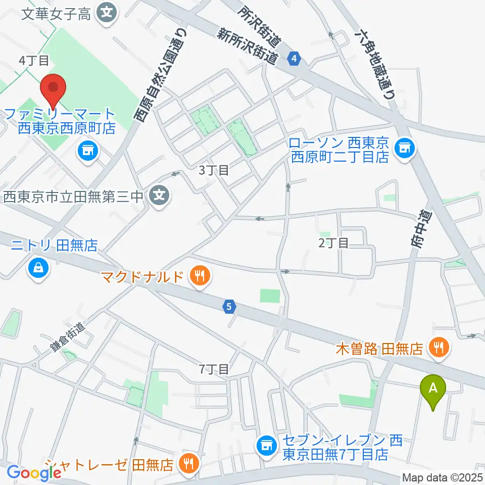 西東京市郷土資料室周辺のホテル一覧地図
