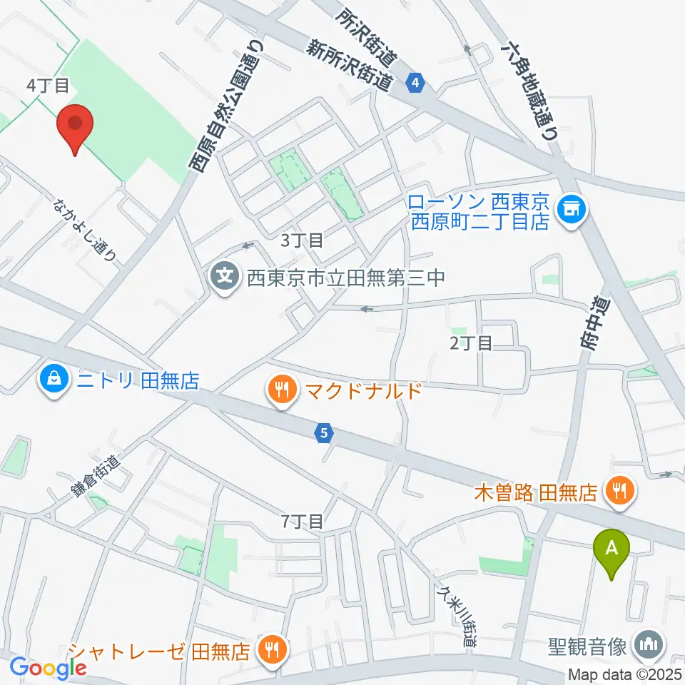 西東京市郷土資料室周辺のホテル一覧地図