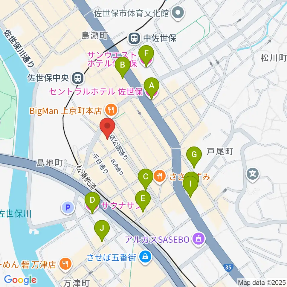 シネマボックス太陽周辺のホテル一覧地図