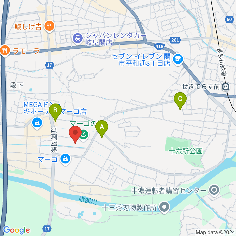 シネックスマーゴ周辺のホテル一覧地図