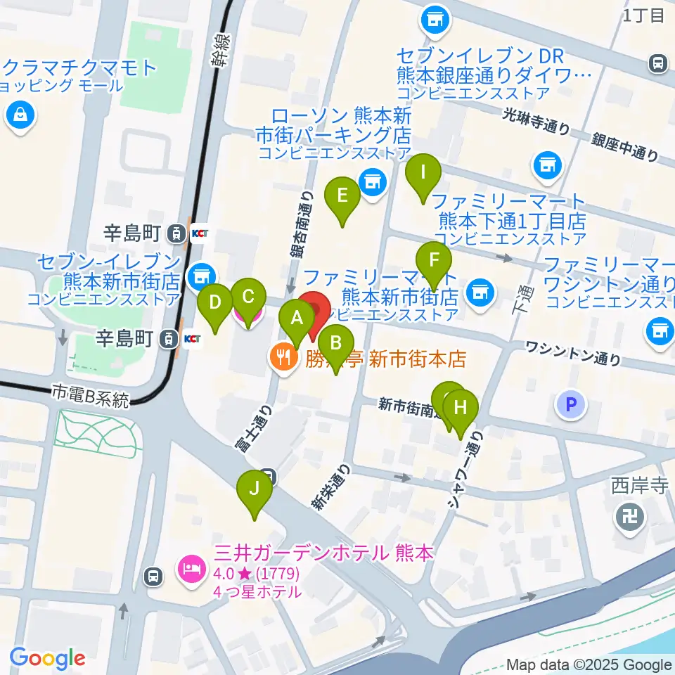 Denkikan周辺のホテル一覧地図