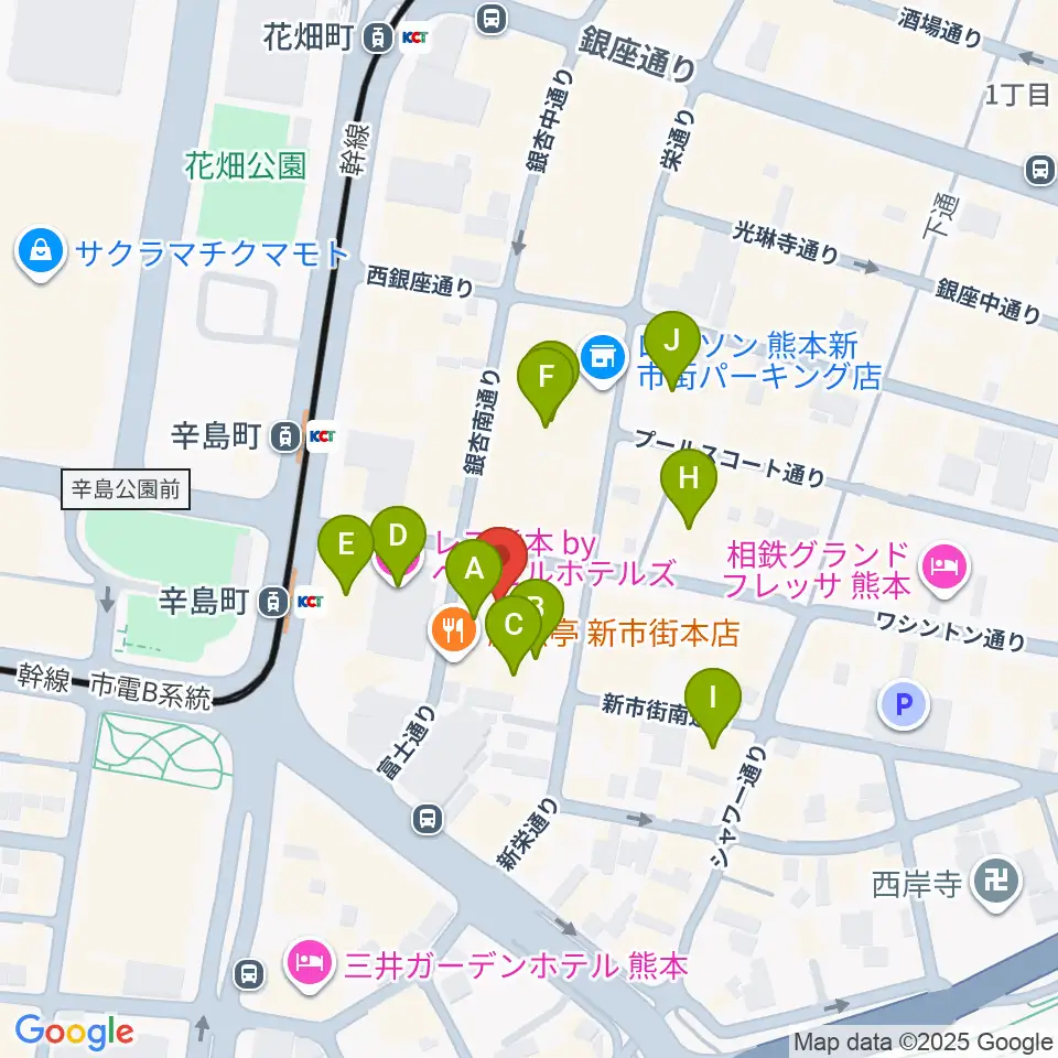 Denkikan周辺のホテル一覧地図