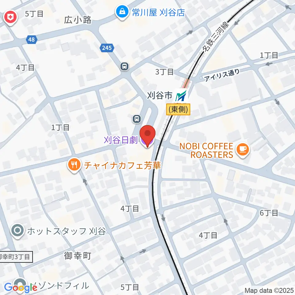 刈谷日劇周辺のホテル一覧地図