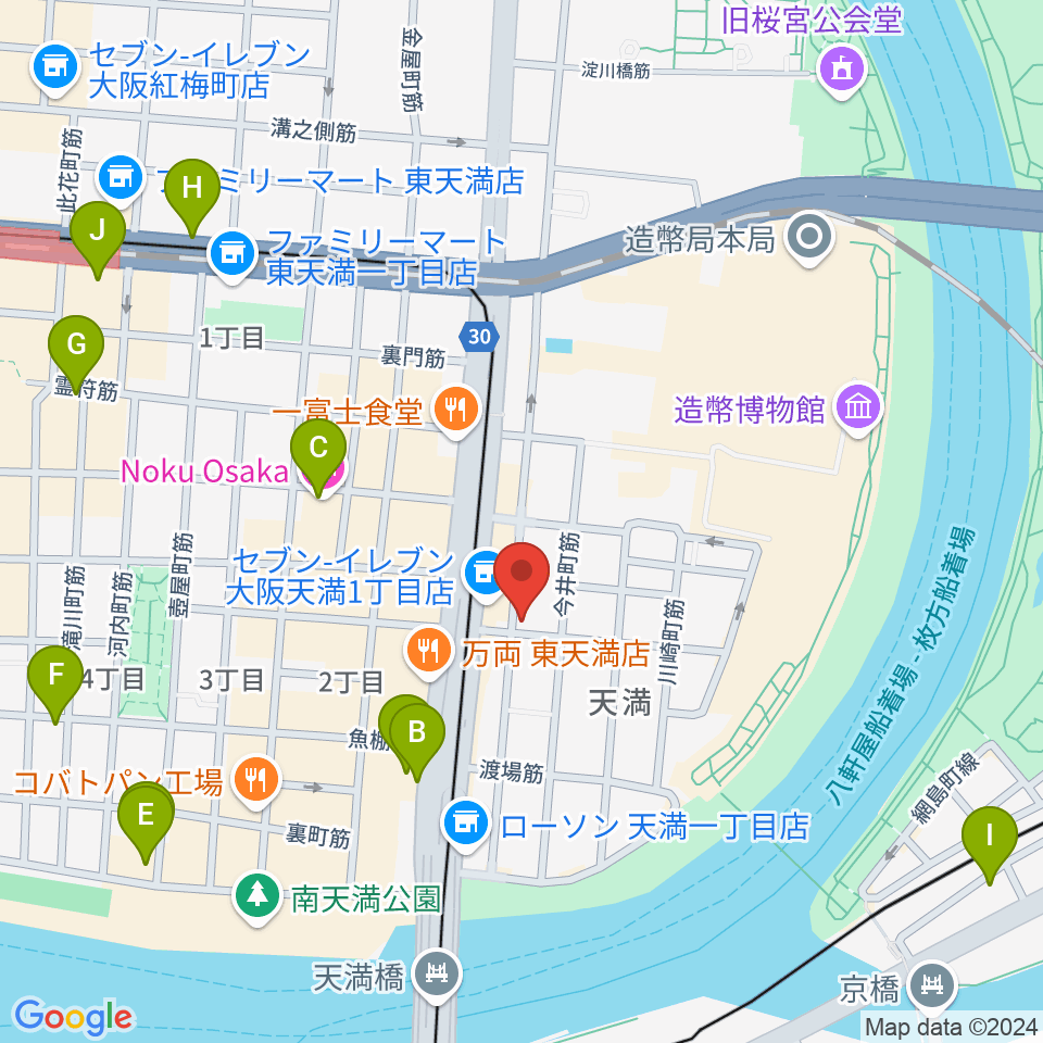 クロスフェイズスタジオ周辺のホテル一覧地図