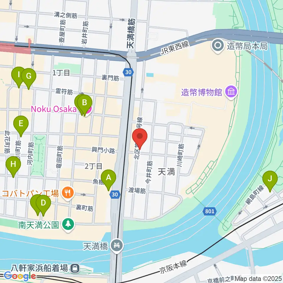 クロスフェイズスタジオ周辺のホテル一覧地図