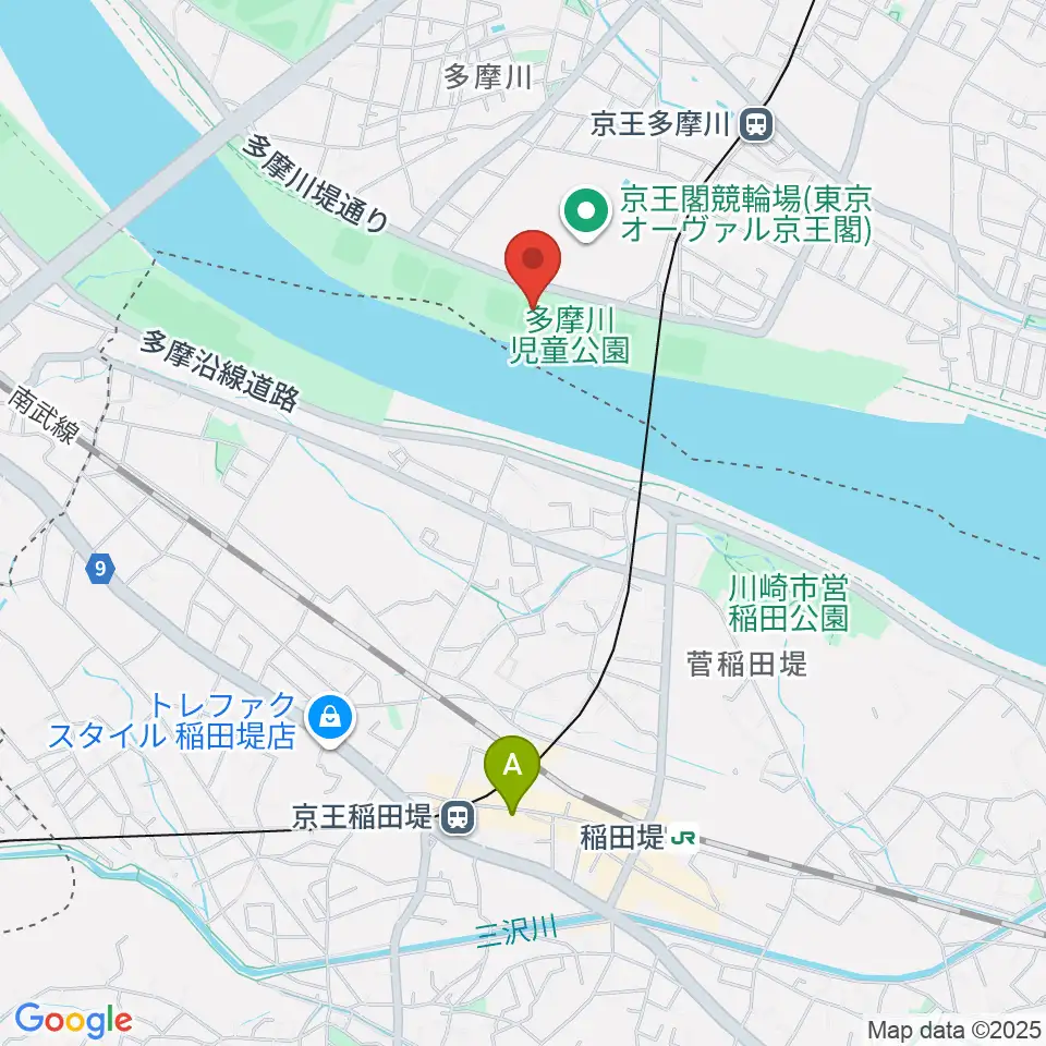 多摩川児童公園少年野球場周辺のホテル一覧地図