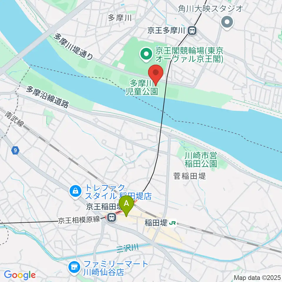 多摩川児童公園ソフトボール場周辺のホテル一覧地図