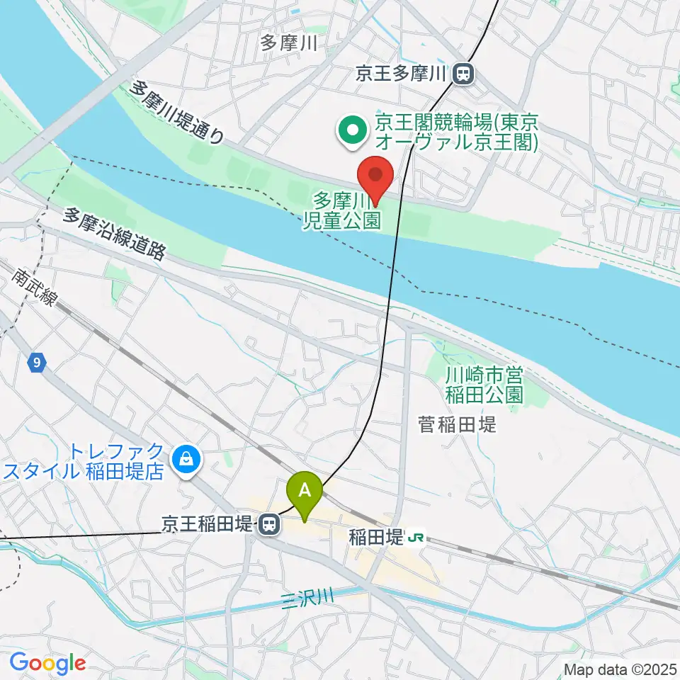 多摩川児童公園ソフトボール場周辺のホテル一覧地図