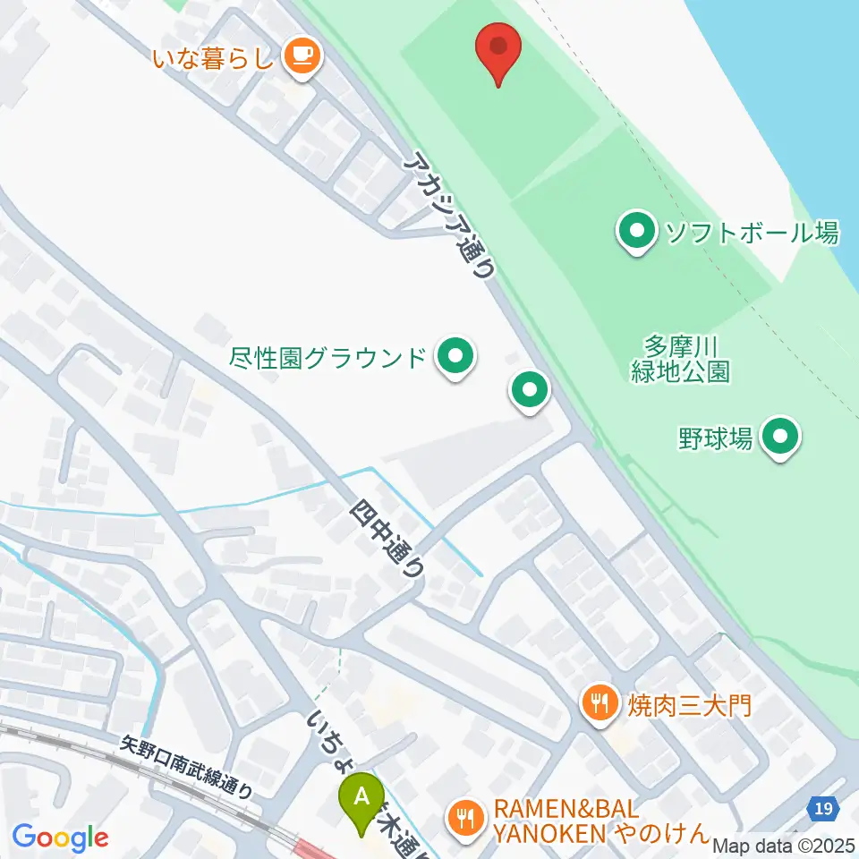 多摩川緑地公園多目的広場周辺のホテル一覧地図