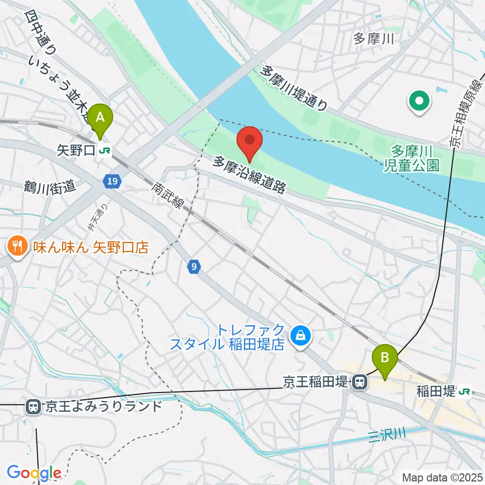 多摩川緑地菅少年野球場周辺のホテル一覧地図