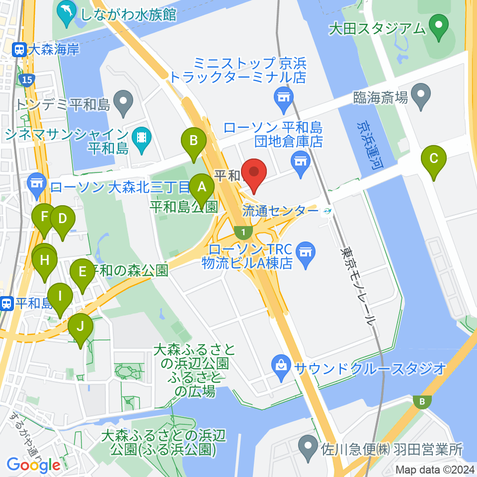 TIC Studio周辺のホテル一覧地図