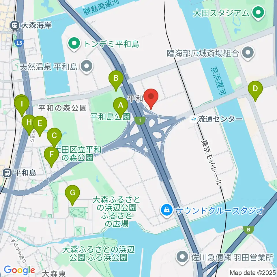 TIC Studio周辺のホテル一覧地図