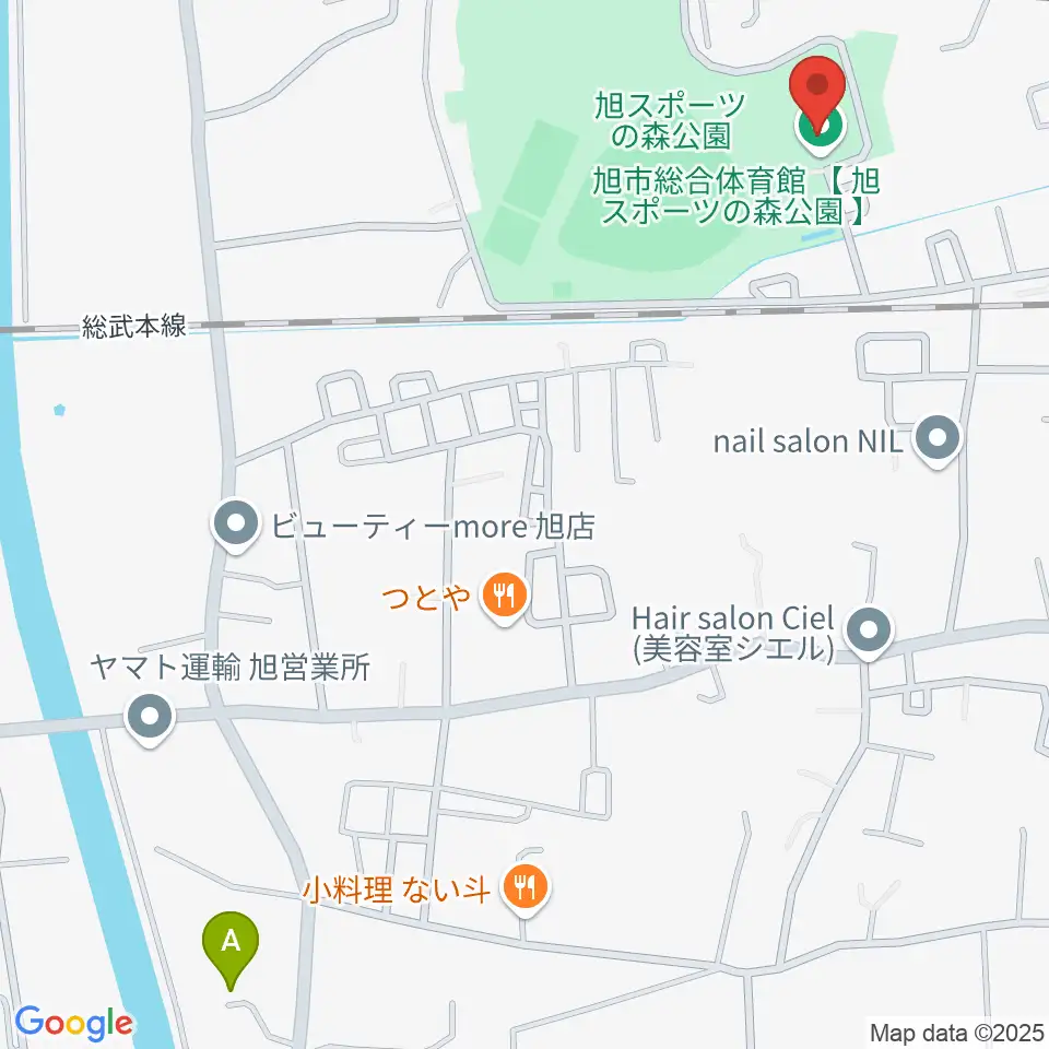 旭市総合体育館周辺のホテル一覧地図