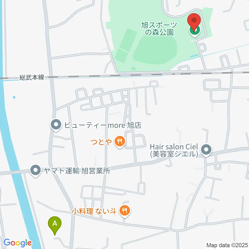 旭市総合体育館周辺のホテル一覧地図