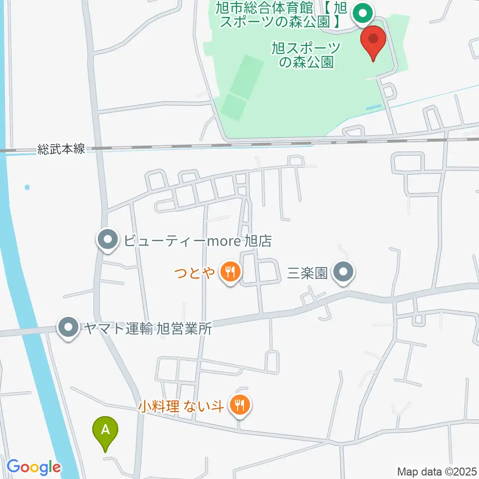 旭市総合体育館周辺のホテル一覧地図