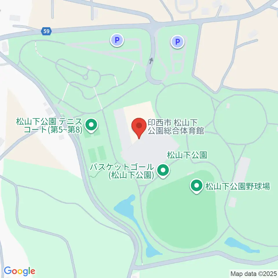 松山下公園総合体育館周辺のホテル一覧地図