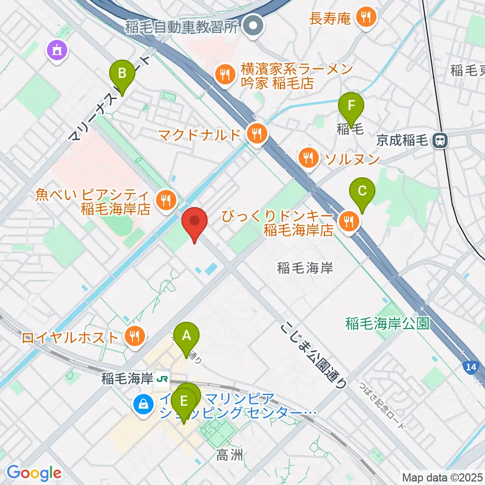 高洲スポーツセンター周辺のホテル一覧地図
