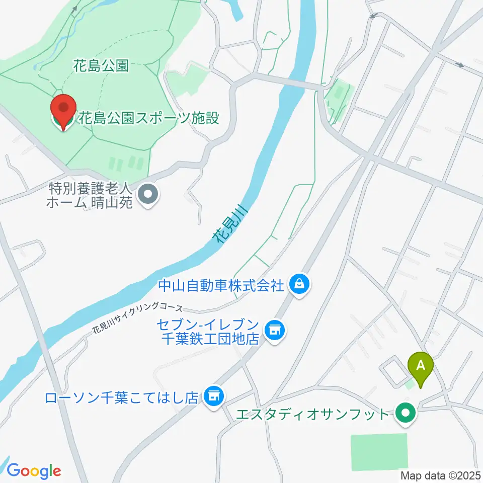 花島公園スポーツ施設周辺のホテル一覧地図