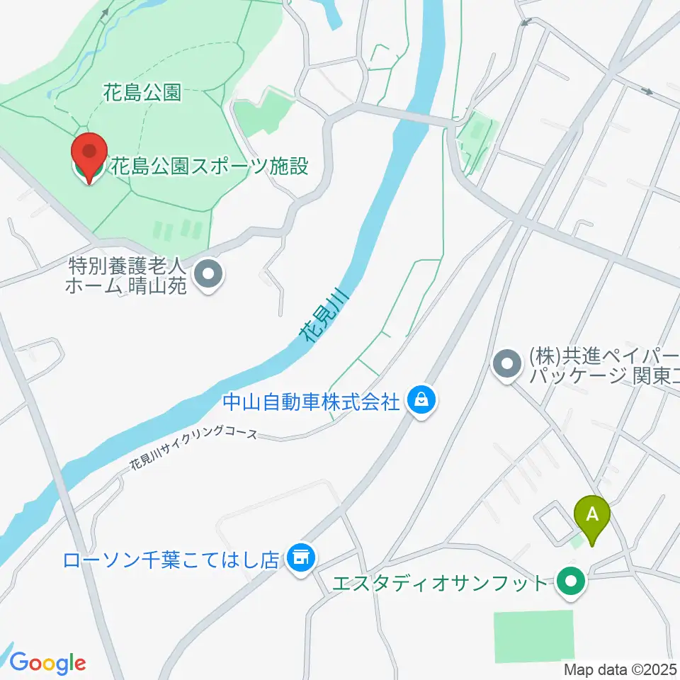 花島公園スポーツ施設周辺のホテル一覧地図